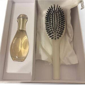 Dior Gold and White Hair Brush and Hair Mist Set